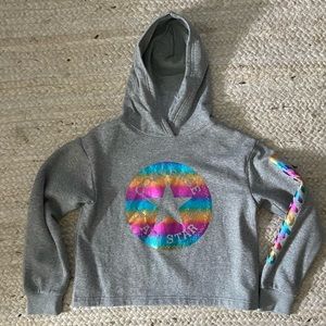 Girls Converse cropped hoodie